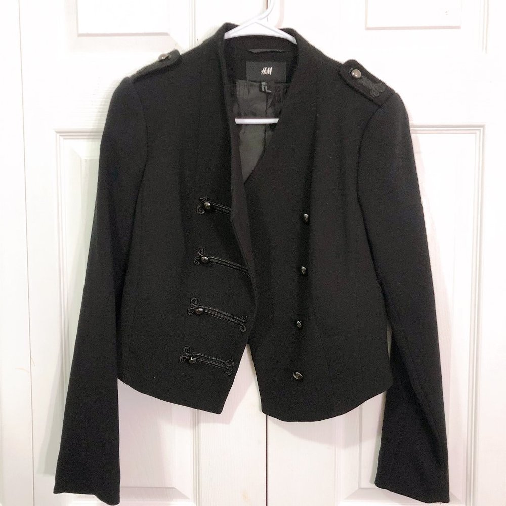 H&M Punk Cropped Band Jacket